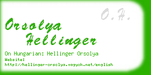 orsolya hellinger business card